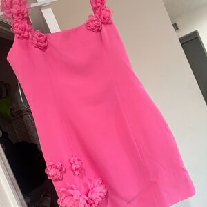 Pink Floral Embellished Dress